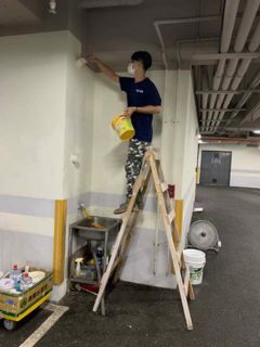 台北地下停車場刷漆工程