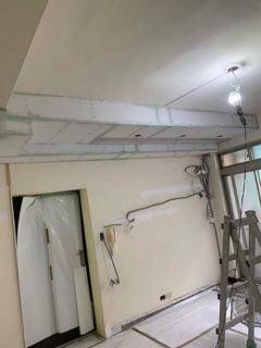 松山區AB膠批土刷漆，牆面跳色處理