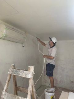 新北三重區矽酸鈣板A B膠、批土、打磨、噴乳膠漆